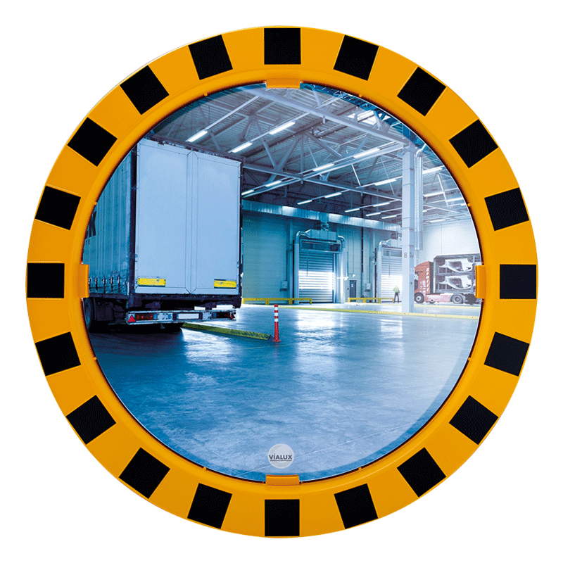 Industry and Workplace Mirrors Yellow and Black Circular