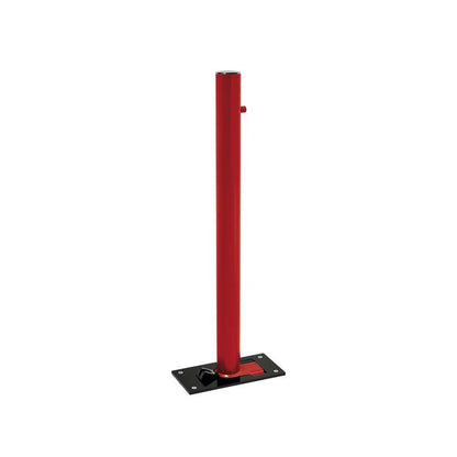 Stainless Steel Folding Bollard in Burgundy